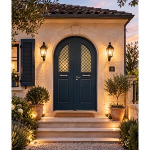 porte aluminium cintrée