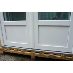 Porte-Fenêtre PVC Blanc 2 Vantaux H218xL146 cm | Neuf