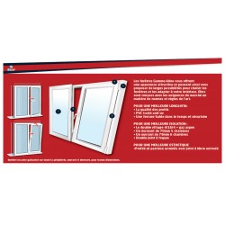 Porte-Fenêtre PVC Blanc 2 Vantaux H218xL126 cm | Neuf