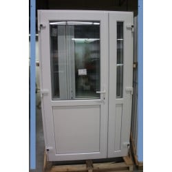 Porte Tiercée PVC Blanc 5 Pts avec Poignée VOB851 | Fin de Chantier