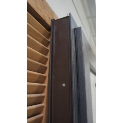 Porte PVC Anthracite Demi-Vitrée 210x90 cm | Fin de Chantier