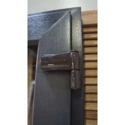 Porte PVC Anthracite Demi-Vitrée 210x90 cm | Fin de Chantier