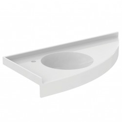 Evier/vasque destockage, pas cher, discount lavabo porcher  plan d angle à gauche pmr, 199,00 €