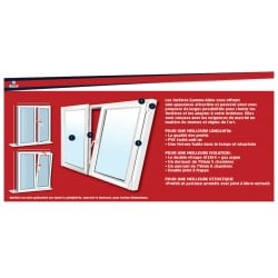 Fenêtre PVC Blanc H108 x L126 cm | 2 Vantaux Oscillo-Battant