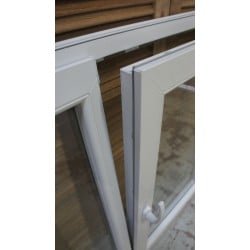 Fenêtre PVC Blanc H108 x L126 cm | 2 Vantaux Oscillo-Battant