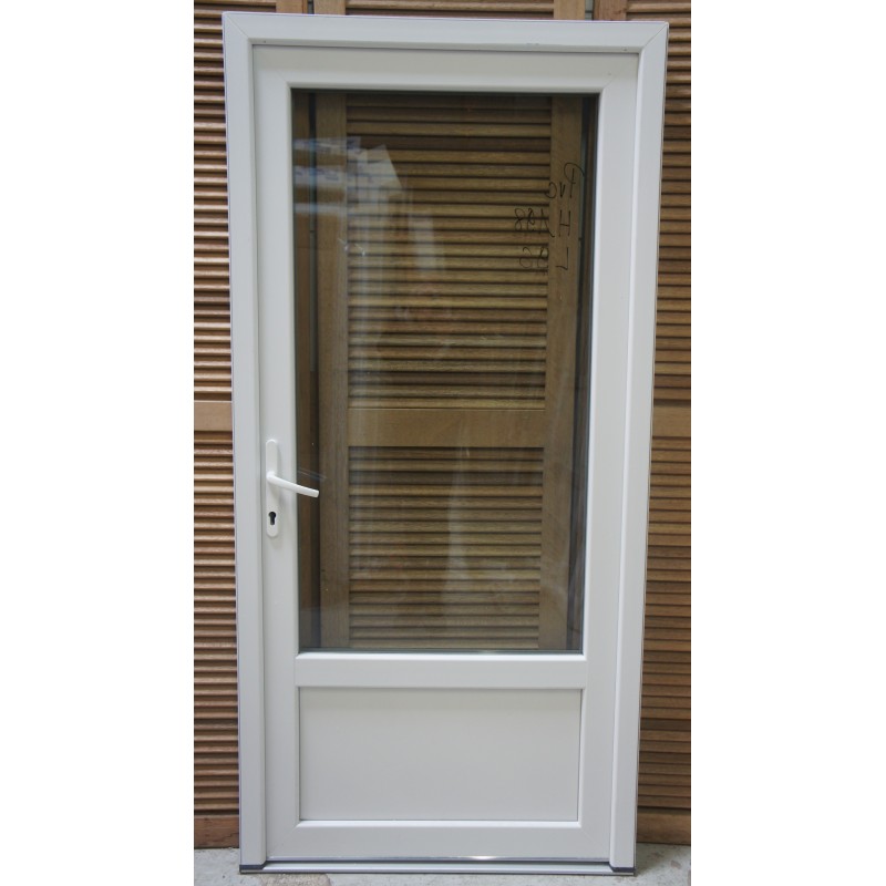 Porte PVC Blanc 1 Ouvrant 198x96 cm | Fin de Chantier