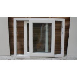 Fenêtre Coulissante PVC Blanc H98 x L126 cm | Double Vitrage