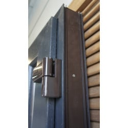 Porte Entrée PVC Anthracite Demi-Vitré H210 x L105 cm | Fin de Chantier
