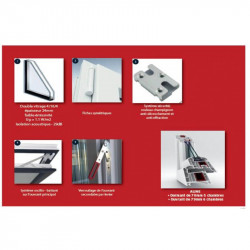 Portes d'entrées destockage, pas cher, discount porte pvc  vitrée, 320,00 €