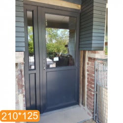Porte PVC Anthracite Tiercée 210x125 cm | Fin de Chantier
