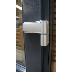 Porte Entrée PVC Anthracite Demi-Vitré H208 x L96 cm | Fin de Chantier
