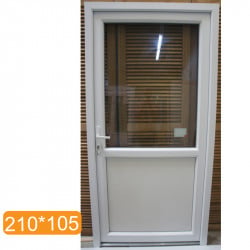 Porte PVC Vitrée 210x105 cm - Double Vitrage | Fin de Chantier