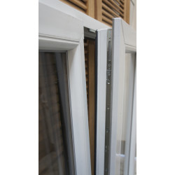 Fenêtre PVC Anthracite & Blanc H160 x L102 cm | Oscillo-Battant