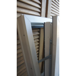 Châssis Abattant PVC Anthracite & Blanc 68x126 cm | Fin de Chantier
