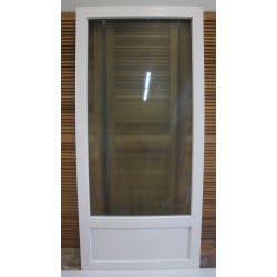 Baie Vitrée Fixe PVC Blanc Opaque H215 x L95 cm