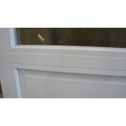 Baie Vitrée Fixe PVC Blanc Opaque H215 x L95 cm