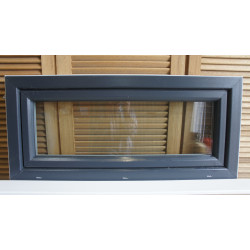 Châssis Abattant PVC Anthracite & Blanc 48x126 cm | Fin de Chantier