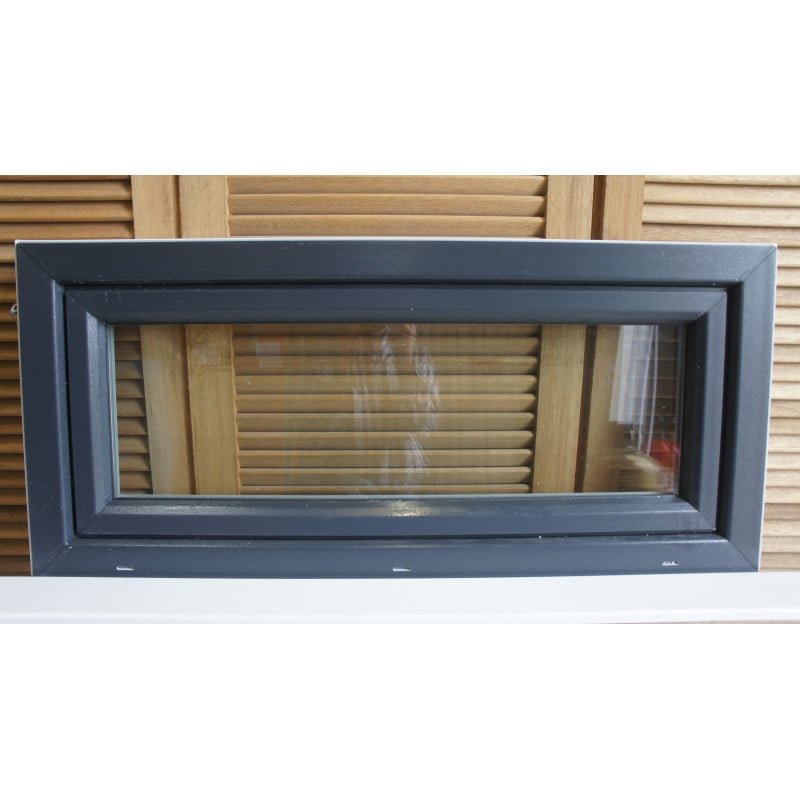 Châssis Abattant PVC Anthracite & Blanc 48x126 cm | Fin de Chantier