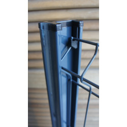 Poteau Aluminium à Clips H160cm Gris RAL 7016