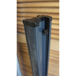 Poteau Aluminium à Clips H220cm Gris RAL 7016