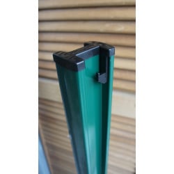 Poteau Aluminium à Clips H130cm Vert