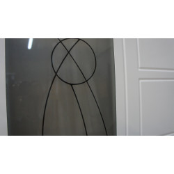 Porte d'Entrée PVC Blanche Vitrée H218 x L96 cm MTU055 | Fin de Chantier