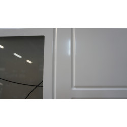 Porte d'Entrée PVC Blanche Vitrée H218 x L96 cm MTU055 | Fin de Chantier