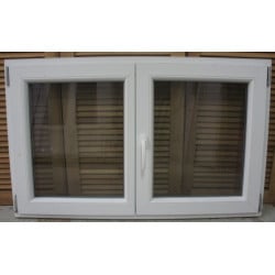 Fenêtre PVC Anthracite & Blanc H78xL126 cm | Oscillo-Battant