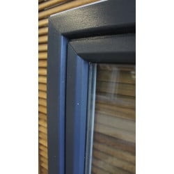 Fenêtre PVC Anthracite & Blanc H78xL126 cm | Oscillo-Battant