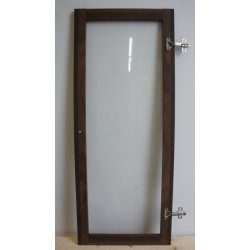 Porte Placard Bois Aspect Noyer Vitrée H96xL39 | PLAC96NOY
