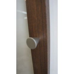Porte Placard Bois Aspect Noyer Vitrée H96xL39 | PLAC96NOY