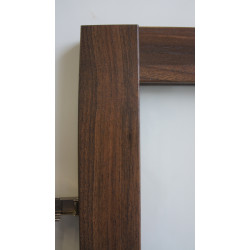 Porte Placard Bois Aspect Noyer Vitrée H96xL39 | PLAC96NOY