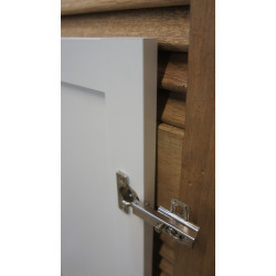 Porte de Placard Bois Blanc Laqué Satiné | H96xL39 cm