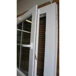 Porte Fermière PVC Blanc Vitrée Oscillo-Battante 208x96 | Fin de Chantier