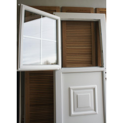 Porte Fermière PVC Blanc Vitrée Oscillo-Battante 208x96 | Fin de Chantier