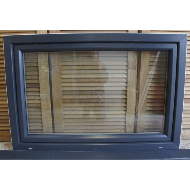 Châssis Abattant PVC Anthracite & Blanc 80x120 cm | Fin de Chantier