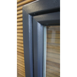 Châssis Abattant PVC Anthracite & Blanc 80x120 cm | Fin de Chantier