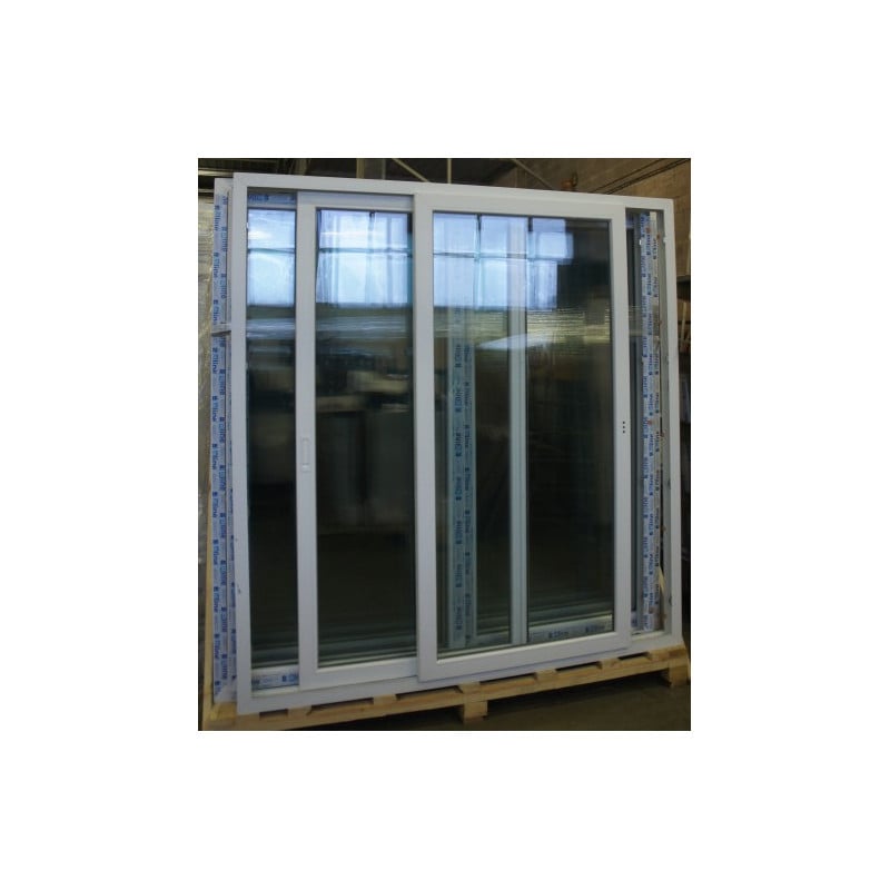 Baie Vitrée Coulissante PVC 2 Ouvrants H218xL206 cm | Neuf