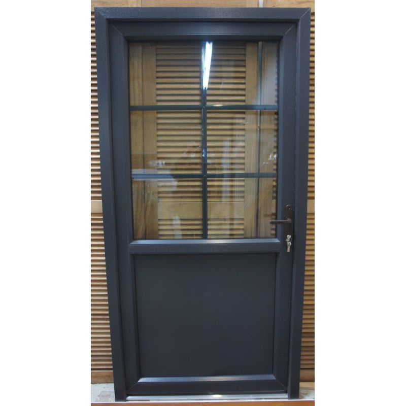 Porte d'Entrée PVC Anthracite 210x105 cm - VOB980