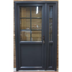 Porte PVC Anthracite Tiercée 210x125 cm - VOB990