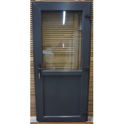 Porte d'Entrée PVC Anthracite 198x90 cm - VOB991