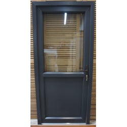 Porte d'Entrée PVC Anthracite 198x90 cm - VOB991