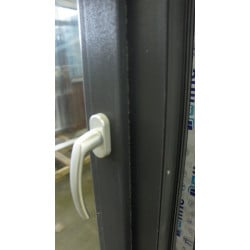 Baie vitrée coulissante pvc anthracite | fin de chantier
