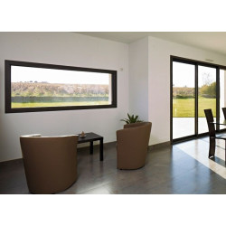 Châssis Fixe PVC Anthracite RAL 7016 H80 x L186 cm