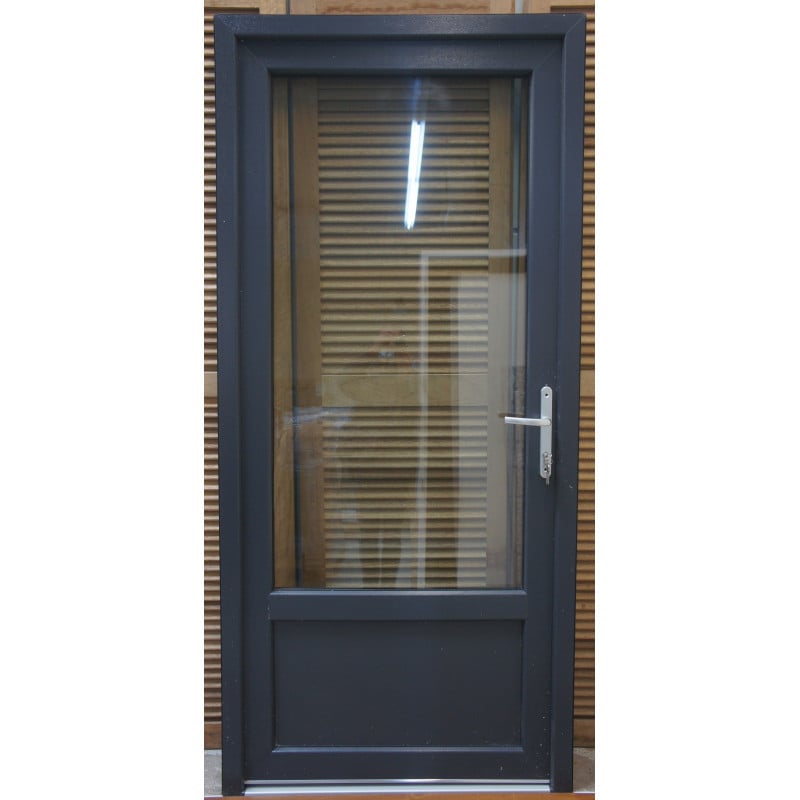 Porte d'Entrée PVC Bicolore 208x96 cm - Haute Isolation