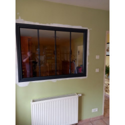 Châssis Fixe PVC Style Verrière H100 x L135 cm