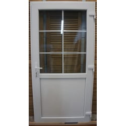 Porte PVC Vitrée avec Soubassement H210 x L105 | Fin de Chantier
