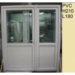 Porte PVC Blanc Tiercée 2 Ouvrants 210x180 cm VOB862 | Fin de Chantier