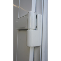 Porte de Service PVC Blanc Vitrée 208x96 cm | Fin de Chantier