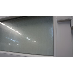 Porte de Service PVC Blanc Vitrée 208x96 cm | Fin de Chantier